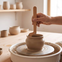 Pottery Shaping Tool Wooden Wheel Trimming Tool Professional Loop for Potters