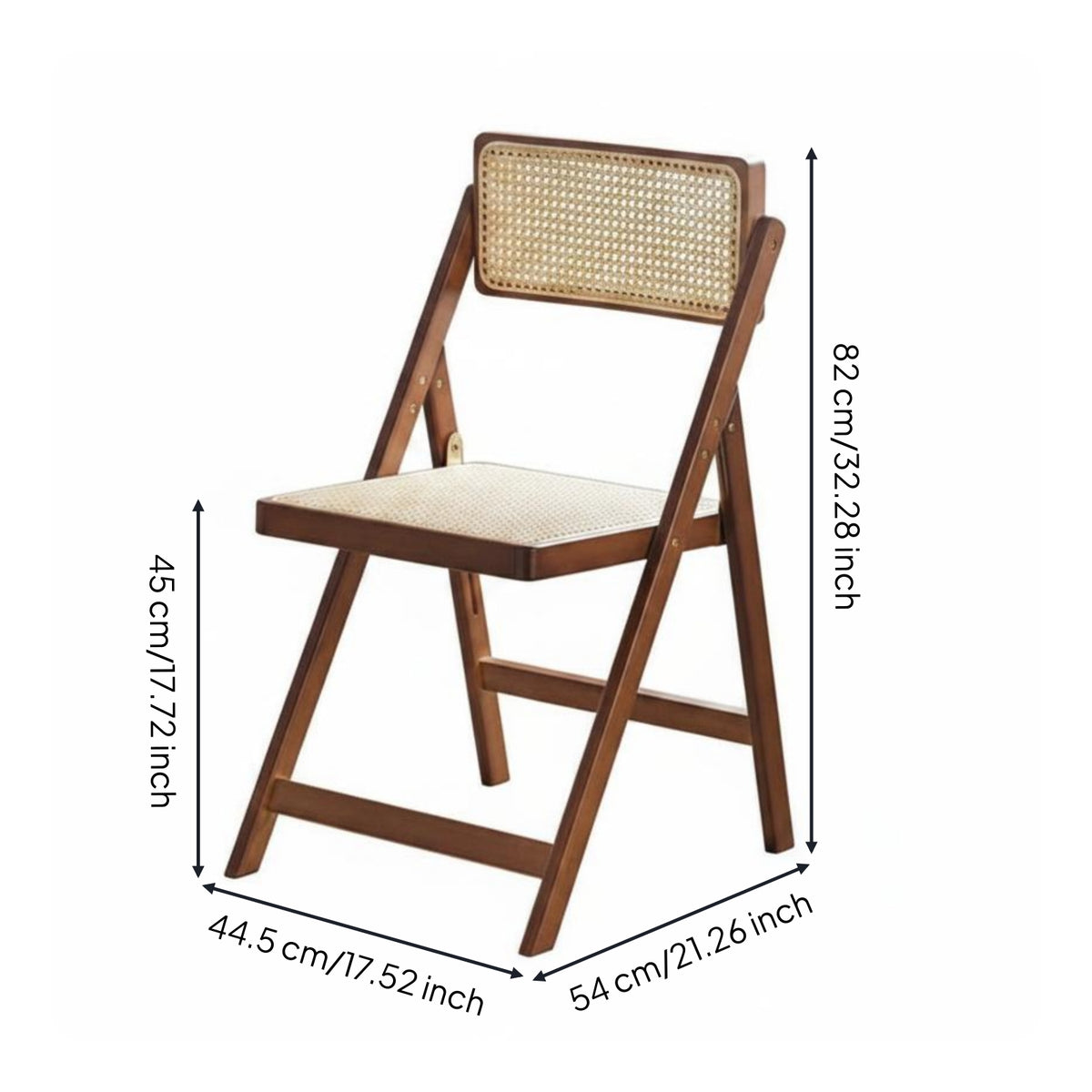 Wooden Folding Chair Woven Furniture for Storage