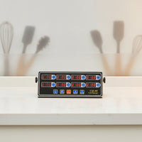 Countertop 8-Channel Digital Timer Compact Multiple Channel Timer Plug-in Type for Restaurant
