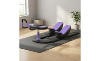 Compact Abdominal Exercise Machine Ergonomic Core Workout Machine Padded Ab Coaster Floor-Standing for Beginners, Adults, Home Gym, Apartment, Living Room