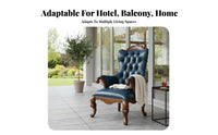 Sturdy Wood Wood Legs highrear flanked Chair Vintage & design Upholstered highrear flanked Armchair Highrear Design Lounge Seating Comfortable for homeowners, Readers, Seniors, Hotel Lobby, Reception Area, Living Room, Bedroom