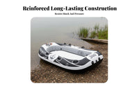 Inflatable Fishing Boat Thickened Material Heavy Duty Inflatable Boat Wear-Resistant Foldable Dinghy for Anglers, Fishers, Lakes, Beach, Camping Trips