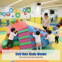 Soft PU Climbing Slide Set, Round Tactile Training Equipment, Kids Indoor Play Toy