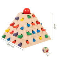 Pyramid Shape Sorter Smooth Edges Wooden Shape Sorter Fine Motor Skills Geometric Matching Blocks