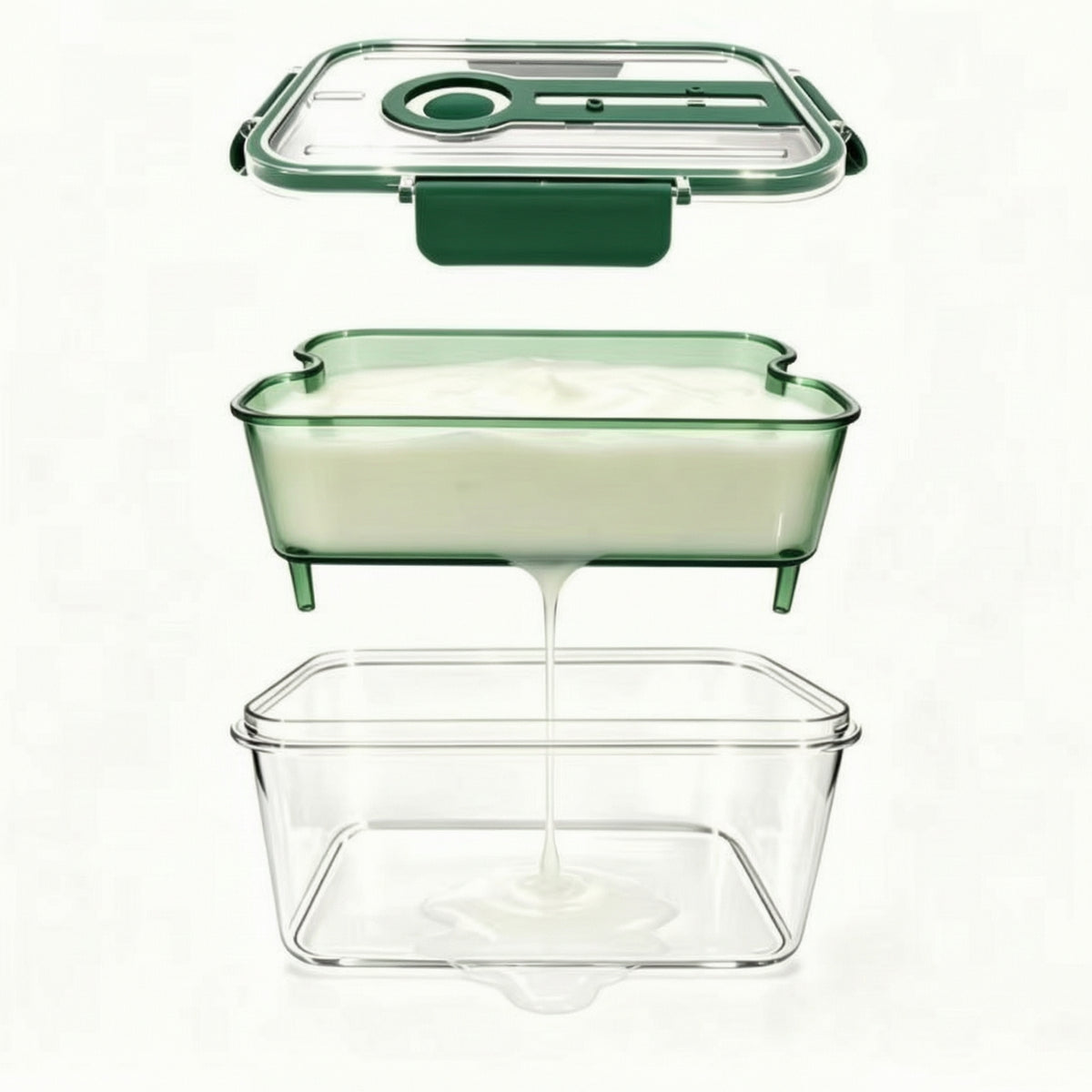 Produce Saver with Drain Tray Airtight Colander Bin with Insert Food Storage Container with Lid Dishwasher-Safe