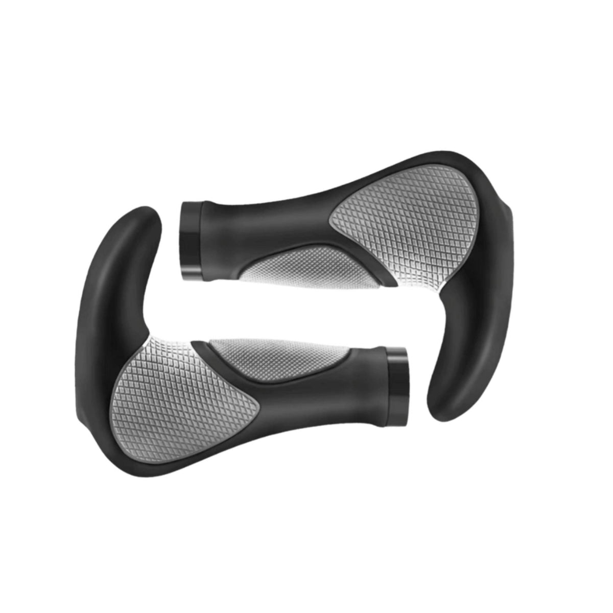 Handlebar Grips with Horns Non-Slip Horn Two-Wheeler Grips Textured One-Piece for Cyclists, Long Rides, Mountain Biking