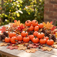 12 Pieces Artificial Mini Pumpkins Foam Faux Mini Pumpkins Fall Decorations for Crafters, Garlands