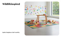 Nordic Design ovalShaped Table with rabbit Chairs Height Adjustable kids' Desk and Chair Rounded Corners children's Furniture Easy to Clean for Preschoolers, Toddlers, Parents, Kindergarten, Playroom, Classroom, Living Room