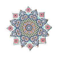 South Seas Theme Ceramic Coaster Embossed Tea Cup Coaster Decorative Tea Cup Mat Easy to Clean for Homestay, Coffee Shop