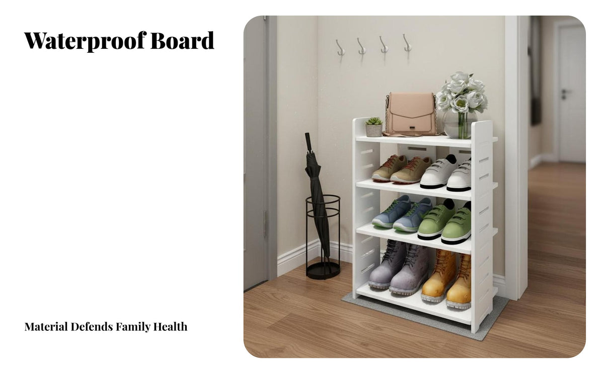 Space-Saving Multi-Layer Shoe Rack Adjustable Shelves Narrow Shoe Vertical Organizer Easy Assembly Household Storage Sturdy for Apartment Dwellers, Homeowners, Small Areas, Entryway, Hallway, Bedroom