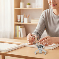 2 Pieces Secure Separator Clamp Reusable Oil Painting Frame Clamp Metal Hardware Silver for Studio
