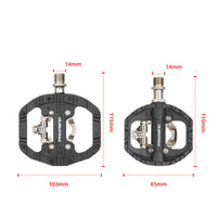Bearing Fluid Self-Locking Bike Pedal Adjustable Tension Clipless Pedal Long-Lasting Wide Platform for Cyclists, Road Cycling