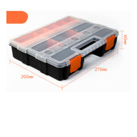 3 Pieces Divided Compartments Screw and Nut Organizer Removable Dividers Small Parts Organizer Box Transparent Lid Compartment Storage Case Secure Latch for Workshop, Garage, Repair Desk