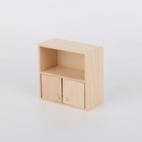 Unfinished Miniature Wooden Cabinet DIY Dollhouse Cabinet Paintable Dollhouse Cupboard Realistic for Collectors