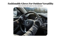 Men's Knitted Gloves Thickened Device-Compatible Screen Winter Gloves Cold Weather Accessory Multicolor Design Flexible