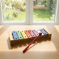 Clear Note Markings Xylophone with Mallets Wooden Xylophone with Mallet Stable Metallophone Long-Lasting for Classroom