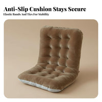 Thickened Padding Integrated Seat Back Cushion Non-Slip Integrated Seat Backrest Pad Wear-Resistant for Office Workers, Dining Room