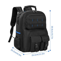 Removable Insert Heavy Duty Tool Backpack Large Capacity Tool Organizer Backpack Multifunctional Padded Straps for Mechanics, Plumbers