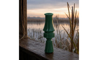 Flared Mouthpiece Duck Call Whistle Tapered Body Mallard Call Whistle Green Gear 11 Cm for Hunters