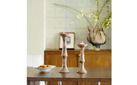 2 Pieces Candle Holders with Red Cups Vintage-Inspired Resin Candle Holders Candlesticks Sculptural Candlestick Elegant