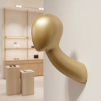 Mounted on Wall Mannequin Head Professional Wall Mount Mannequin Head Glossy Hat Display Stand for Retailers, Milliners, Retail Shops, Boutiques