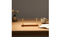 Display Stand with Metal Posts Tabletop Wooden Display Stand Holder Decorative Minimalist for Collectors, Shelf, Desk