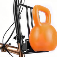 Front Bike Cargo Rack tube Front Bike Rack with Elastic Cord Rectangular for Commuters, Cyclists, Commuting, Errands