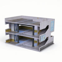 1:64 Parking Building Model Multi-Level Parking Garage Model Realistic Display Scene 3 layer for Collectors, Desk