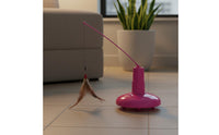 Automatic Feline Teaser Relieves Boredom Electric Rotating Feline Toy Adjustable