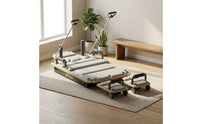 Space-Saving Foldable Pilates Reformer Compact Pilates Reformer with Resistance Rods Portable Fitness Equipment Quiet for Adults, Apartment, Living Room