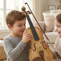 Violin with Hard Case Wooden Violin with Case Black Student for Beginners, Practice, Lessons