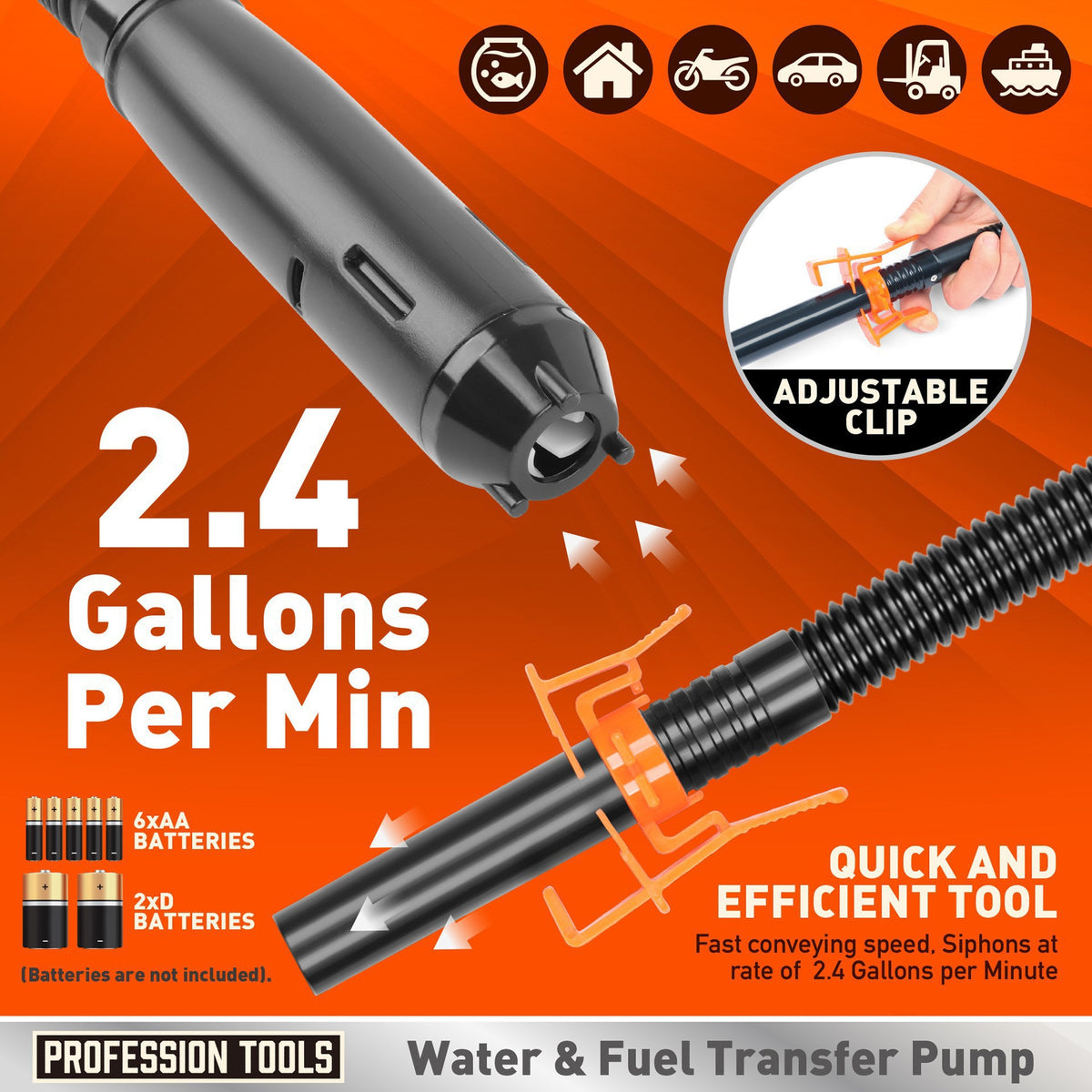 Battery Electric Oil Transfer Pump with Flow Control Nozzle