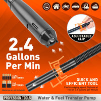 Battery Electric Oil Transfer Pump with Flow Control Nozzle