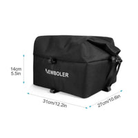 Water-Resistant Insulated Bike Bag Aluminum-Foil Lined Cycle Rear Storage Bag Soft-Sided Flap Top