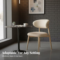 Upholstered Wooden Frame Chair Nordic design Seating Furniture Soft Upholstery adaptable Use for Readers, Cafe, Bedroom, Sunroom