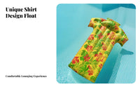 Portable Inflatable Shirt Lounger Long-Lasting Material Shirt Shaped Water Raft Rapid Inflation for Adults, Teens, Beach, Summer Party