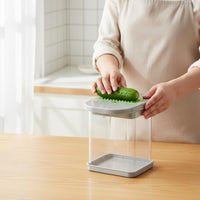 Interchangeable Blades Manual Vegetable Cutter Set Easy to Use Vegetable Chopper with Container Safe Hand Protector Multi-Blade Food Dicer