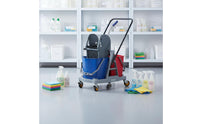 34 Liters Double Container Mop Trolley Commercial Grade Cleaning Equipment