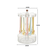 360 Degree Rotation Rotating Hair Clip Organizer Space Saving Rotating Hair Accessory Stand Decorative Acrylic Clip Display Stand Long-Lasting for Children, Vanity