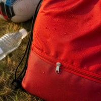 Waterproof Oxford Drawstring Backpack with Zipper Pocket for Sports and Outdoor Activities
