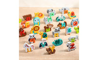 Number Recognition Puzzle Early Education Dinosaur Counting Blocks Cognitive Development Animal Letter Matching Toy for Preschoolers, Children 3++