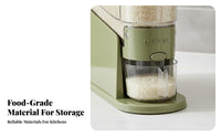 Moisture-Proof Seal Slim Rice Container Space-Saving Design Slim Rice Storage Container Single-Press Dispensing for Small Kitchens