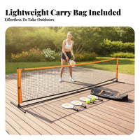 Perforated Balls Pickleball Set with Paddles Carry Bag Included Portable Pickleball Net System Wrist Strap