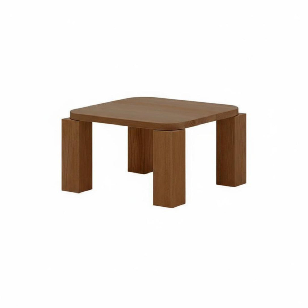 Wabi-Sabi Aesthetic Lowsilhouette Center Table Small Space accommodating Square Block-Leg Low Table Minimalist Design Living Room Furniture Modern Aesthetic for Families, Homeowners, Renters, Lounge Area
