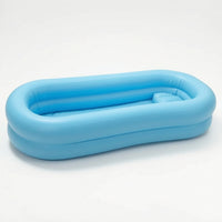 Portable Inflatable Nursing Bath Tub Cushioned Inflatable Basin with Drain Hose Easy to Store Bedside Bathing Basin Lightweight for Bedridden Patients, Elderly, Caregivers