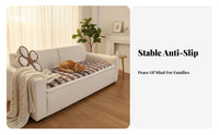 Non-Slip Fluffy Sofa Mat Thickened Fluffy Seat Cover Pet-Friendly Couch Protector Warming for Families, Homeowners, Winter, Living Room