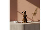 Dog Sculpture with Bow Tie Stable Dog Figurine Lightweight Decor for Homeowners