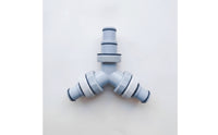 Pool Hose Connector Triple-Outlet Y-Connector with Threaded Collars Ribbed Threaded Hose Adapter for Maintenance Technicians