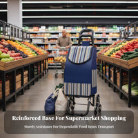 Foldable Stair-Climbing Shopping wagon Lightweight Stair Climbing wagon two-in-oneUse Wheeled Trolley Multi-Functional for Shoppers, People with restricted Mobility, Apartment Dwellers, Supermarket, Stairs, Moving, Laundry
