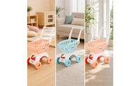 Children's Play Trolley Cart Shopping Cart Playset Compact for Kids